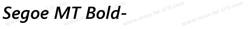 Segoe MT Bold字体转换